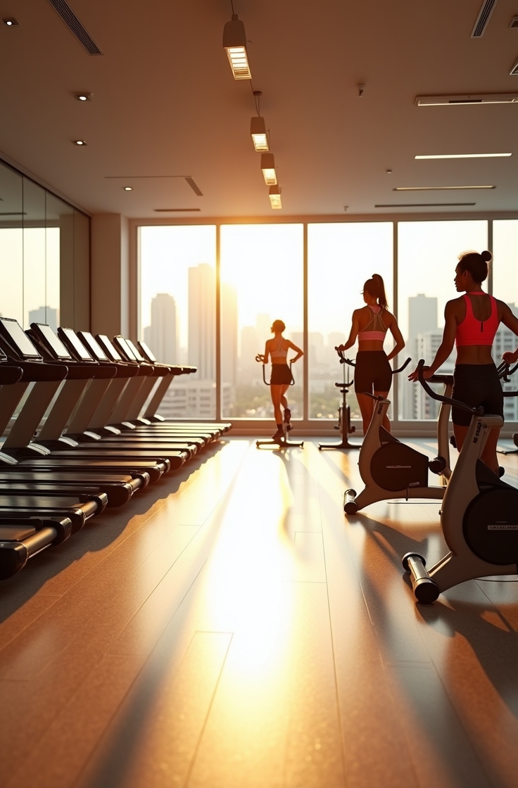 Person choosing fitness focus